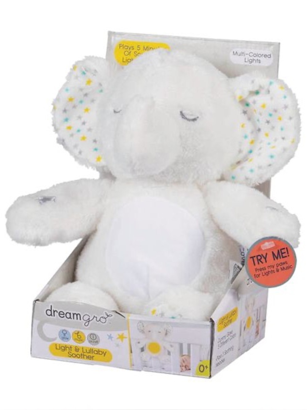 Dreamgro Light and Lullaby Soother - Elephant